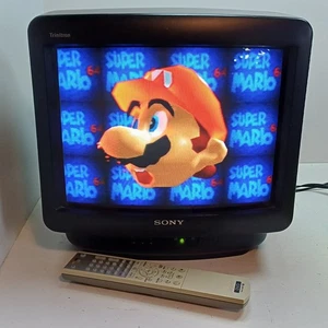 Sony Trinitron KV-M1400D Color Television CRT TESTED 14" RETRO-GAMING     +VIDEO - Foto 1 di 22