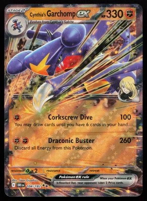 Cynthia's Garchomp ex 104/182 SV10: Destined Rivals Pokémon Card - Image 1 of 2