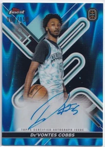 2022-23 Topps Finest OTE Blue RayWave Refractor /150 De'Vontes Cobbs #FA-DC Auto - Picture 1 of 2