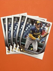 💙🩵 William Contreras 2025 Bowman #70 Paper Base Lot Of 5 Cards - Picture 1 of 2