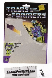 Mixmaster Card 1985 Vintage Hasbro G1 Transformers - Picture 1 of 2