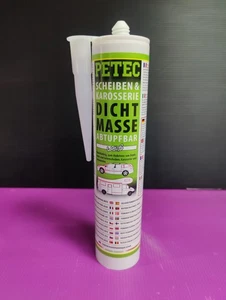 Petec Scheiben- & Karosseriedichtmasse Kartusche Abtupfbar Weiß 310ml - Bild 1 von 1