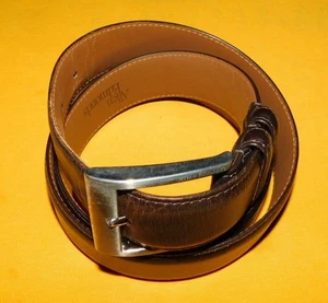 ALLEN EDMONDS MADE IN U.S.A. CINTURA IN VERA PELLE DI VITELLO MARRONE SCURO MISURA 40/100 cm.. - Foto 1 di 6