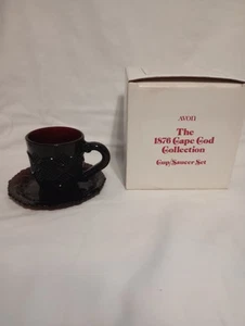 Avon RubyCape Cod 1876 Collection Cup & Saucer Set - New In Original Box - Picture 1 of 10