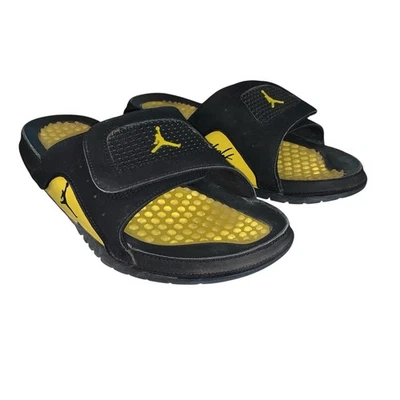 Jordan Hydro IV 4 Retro Negro Tour Amarillo 532225-017 Hombre’s Talla 9 Mujer Talla 10 Foto 1 de 4