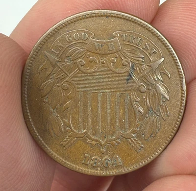 1864 2C 2 Cent Large Motto BN - AU - Image 1 of 4