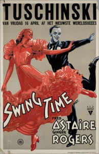 Swing time Ginger Rogers Fred Astaire poster film stampa #2 - Foto 1 di 1