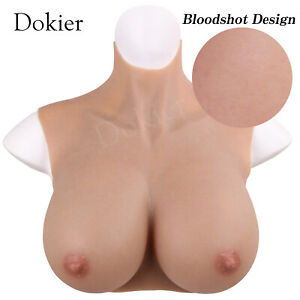 Realistic Silicone Breast Forms Breast Plate Fake Boobs B-H Cup For Crossdresser