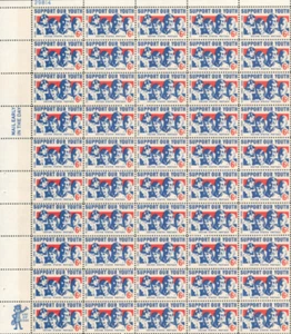 SCOTT 1342 SUPPORT OUR YOUTH 6 CENT M NH FULL SHEET OF 50 - Picture 1 of 1