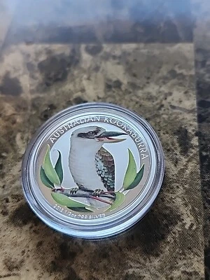 2012 Australia Kookaburra 1/2 oz. COLOURIZED FINE SILVER 50 Cent COIN .999 Fine! - Image 1 of 2