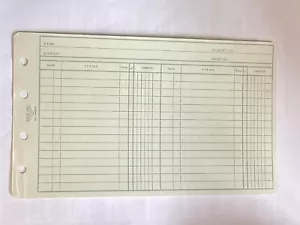 Bookkeeping Refill Double Entry Ledger 100 Sheets 4 Rings 5 X 8 1/2 Green Paper - Picture 1 of 7