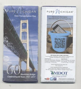 Michigan State Transportation Map Mackinac Bridge - Picture 1 of 3