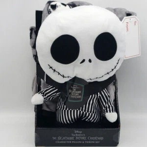 The Nightmare Before Christmas Jack Skellington Throw and Pillow New - Picture 1 of 6