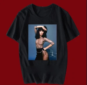 Cher Singer Signature Shirt Cotton Black All Size Unisex T-Shirt - Imagen 1 de 2