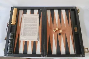 Vintage Bakelite Butterscotch And Black Swirls BACKGAMMON Set - Picture 1 of 12
