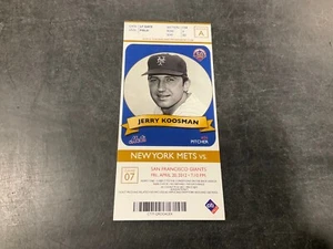 METS~2012 TICKET STUB 4/20/12 VS GIGANTES~CUBIERTA: CUBIERTA: JERRY KOOSMAN - Imagen 1 de 1