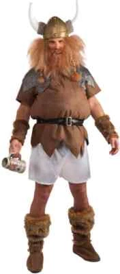 Dopey Viking Fat Hagar 斯堪的纳维亚挪威花式礼服万圣节成人服装 — 第 1/2 张图片