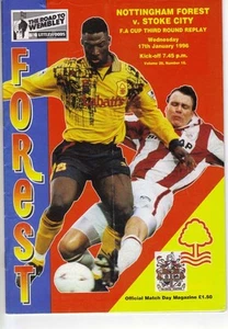 Nottingham Forest v Stoke City 1995/96 FA Cup 3rd Round Replay - Picture 1 of 1