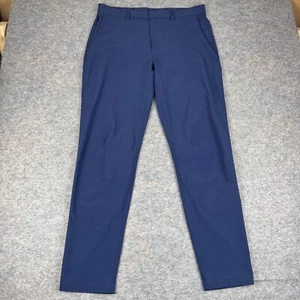 Fabletics The Only Pant 32" Modern Performance Stretch Pockets Blue Mens Large L - Picture 1 of 13