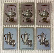 6 Vintage Playing Cards ~ Minneapolis Inst of Arts ~ Silver Teapot & Coffee Pot