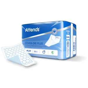 Attends Disposable Bed Pads Plus 40x60cm - 1 Pack of 50 Incontinence Bed Pads - Picture 1 of 3