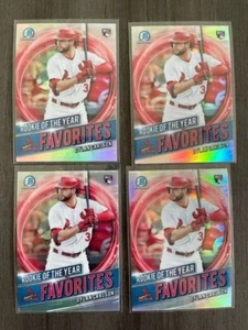 2021 Bowman Chrome Dylan Carlson ROY Favorites RC Refractor Lot (4) #RRY-DC - Bild 1 von 2