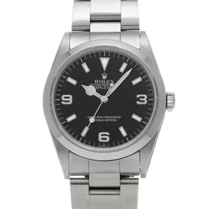 ROLEX Explorer 14270 Black Case: 36×36mm Band: 19cm Men's Used Watch #1211114 - Picture 1 of 6