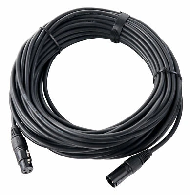 Cable de micrófono profesional DJ PA 20m Micro Mic Patch Cable XLR macho hembra negro