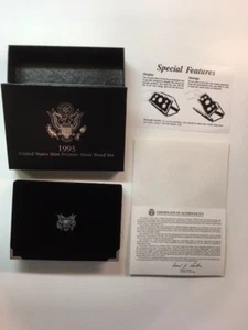1993-S US Mint Premier Silver Proof Set with Case, COA & Original Box - Picture 1 of 4