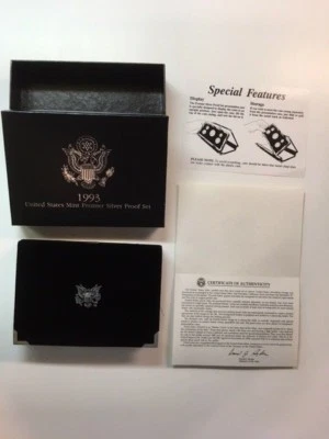 1993-S US Mint Premier Silver Proof Set with Case, COA & Original Box - Image 1 of 4