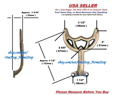 42" Antique Brass Ceiling Fan Blade Arm Replacement Bracket Hunter & Hampton Bay - Image 1 of 4