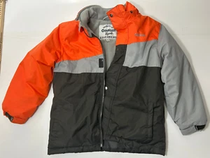 OshKosh B'Gosh Vintage 90s Boys Coat Size 8 Heavy winter Orange Gray Brown - Picture 1 of 14