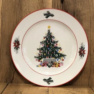 Vintage Christmas Plate Schumann Arzberg Bavaria Germany Golden Crown 7.75'' - Picture 1 of 7