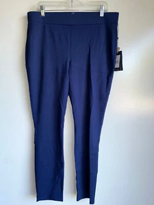 NWT NYDJ Lift Tuck Navy Blue Basic Ponte Knit Legging Pants Size 12 - Picture 1 of 10