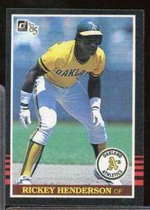 1985 Donruss Baseball #176 Rickey Henderson