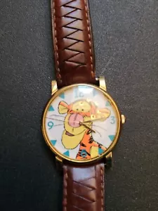 Vintage Disney 1992 Tigger Winnie Puuh Armbanduhr nicht mehr produziert mit gewölbtem Gehäuse - Bild 1 von 8