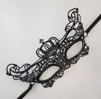 MASCHERA DONNA SEXY MASCHERINA IN PIZZO CARNEVALE COSTUME BAROCCO GIOCHI EROTICI - Immagine 1 di 2