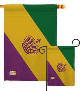 Mardi Gras Garden Flag Regional Nationality Decorative Gift Yard House Banner - Bild 1 von 13