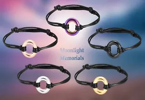 New Circle Nylon Cremation Memorial Urn Ashes Bracelet - Picture 1 of 11