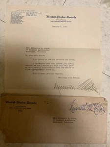 Lettera autografa del senatore del Tennessee Kenneth McKellar 1940 - Foto 1 di 1