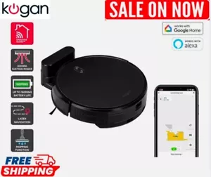 Kogan SmarterHome LX14 Laser Robot Vacuum Cleaner and Mop Black Dust Cleaning - Picture 1 of 16