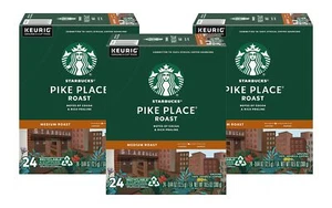 Starbucks Pike Place Roast K Taza Café 72 unidades Paquete de 3 para Keurig - Imagen 1 de 8