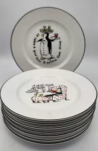 Pottery Barn Urlaub Party Pinguin Salat Dessert Vorspeise Teller 7,5" 8er Set - Bild 1 von 13
