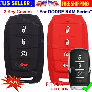 2x 4B Silikon Cover Keyless Entry Fob Case für Dodge Ram 2020-2023 Smart Key - Bild 1 von 6