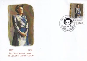 SA51c Guyana 2010 30th Anniv of Queen Beatrix OF Netherlands Reign FDC - Picture 1 of 1