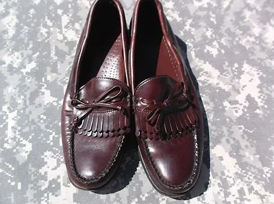 DEXTER ROJO/MARRÓN SUELA DE CUERO Y CUERO PARA HOMBRE talla 10.5 KILTIE TIE MOCASINES KD6864 Foto 1 de 4