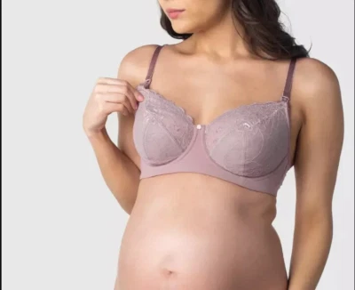HotMilk Temptation Bra Maternity Nursing Sz 38H Mocha Wired Lace Pregnancy NWT - Image 1 of 4
