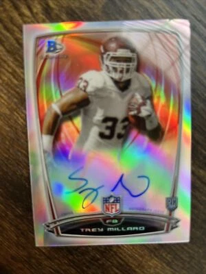 2014 Bowman Chrome #40 Trey Millard RC Autograph Refractor - Image 1 of 2