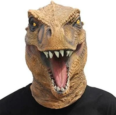 Dinosaurier Maske T-Rex Kopf Latex Realistische Tier Vollkopfmaske