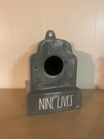 Rae Dunn *Nine Lives* Birdhouse Grey Magenta Artisan Collection Cover